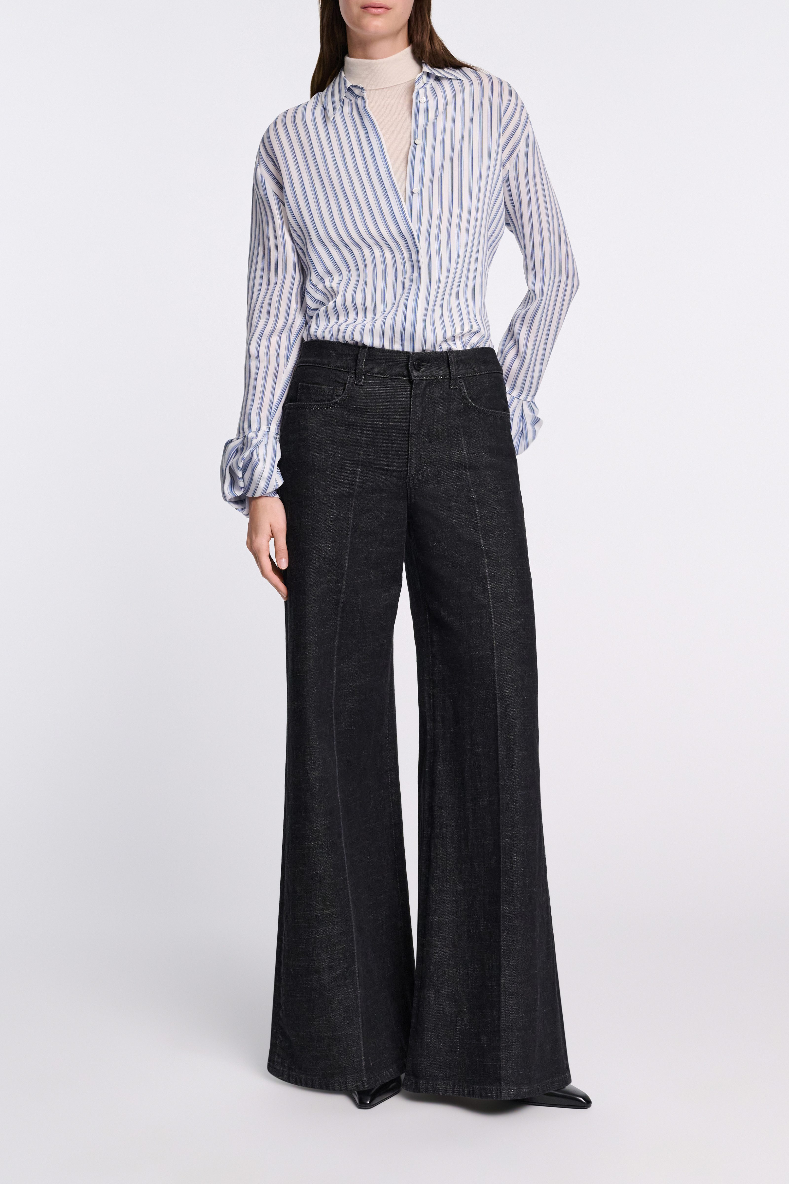 Dorothee Schumacher Blouse with balloon cuffs white sky mix
